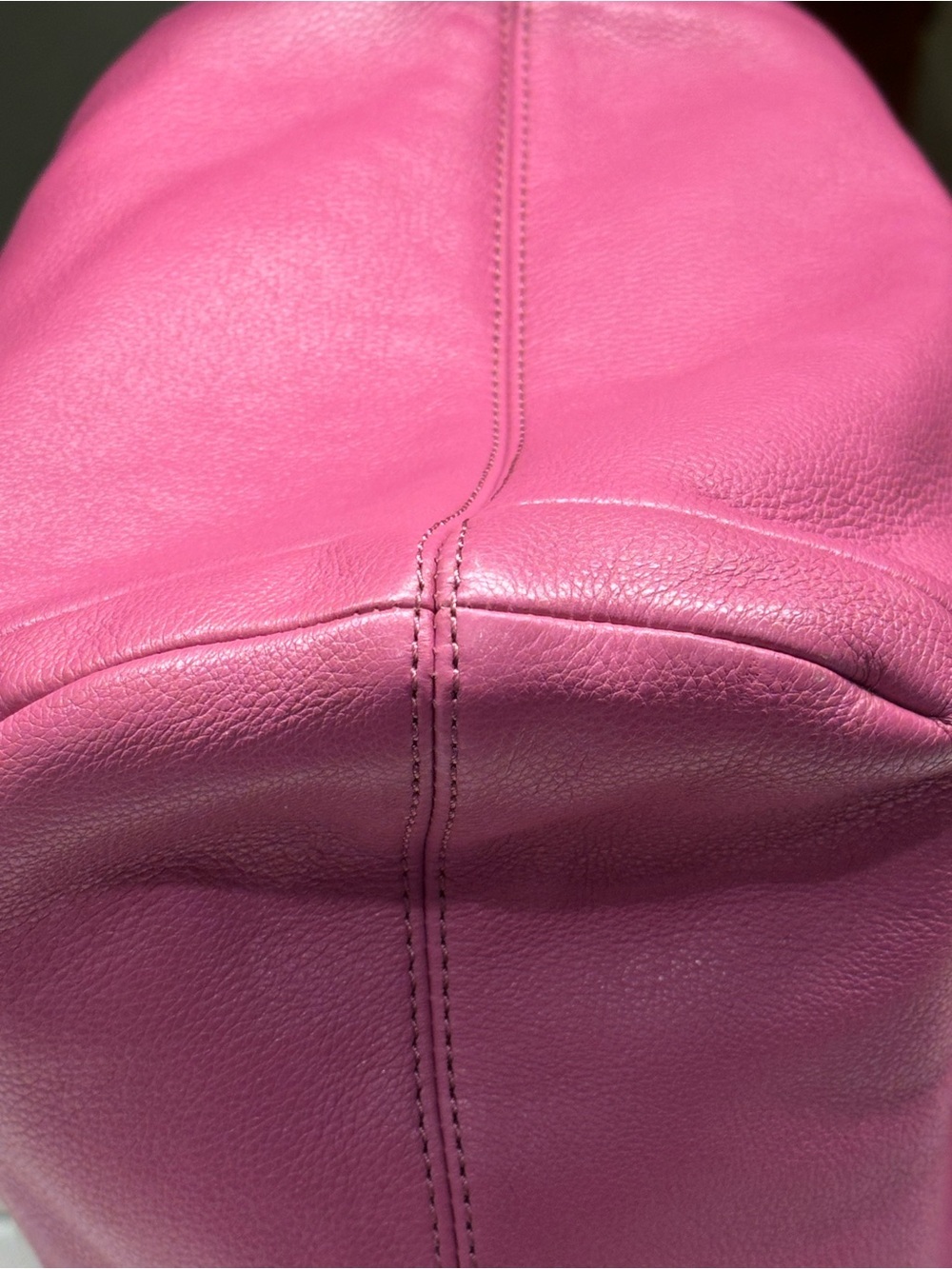 Coach Avery Fuchsia Pebbled Leather Drawstring Bucket Bag - Picture 12 of 15